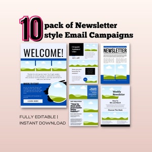 E-Mail-Newsletter Vorlagen. E-Mail-Kampagnen-Designs. E-Mail-Kampagnenvorlagen. E-Mail-Newsletter-Designs. Bearbeitbare E-Mail-Vorlagen. E-mails