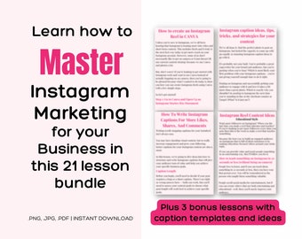 Instagram Marketing Strategy for Small Businesses Template (Digital Download)