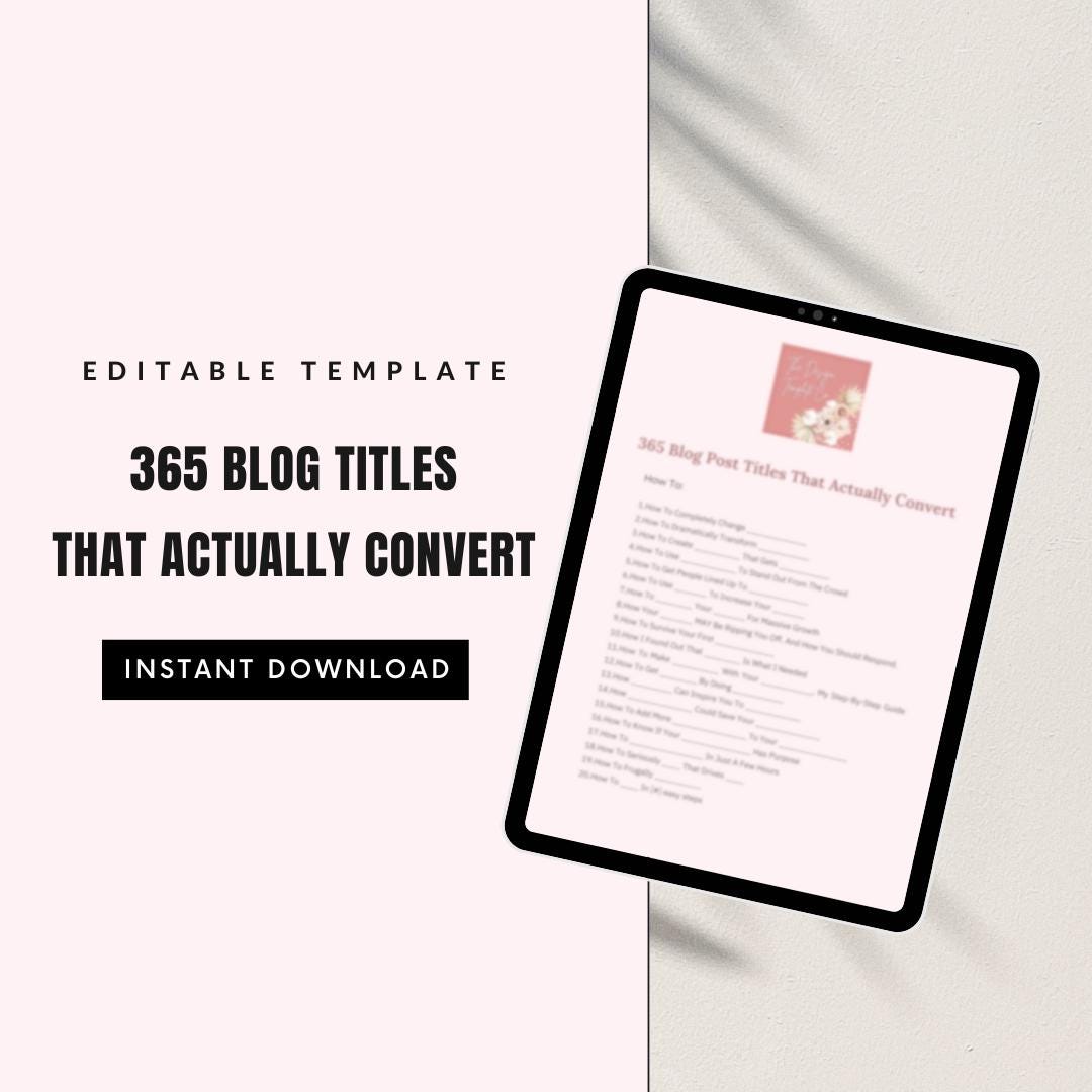 365 Blog Titles That Actually Convert. 365 Blog Ideas to Write About ...