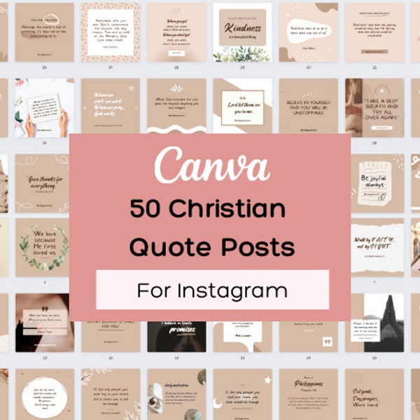 Christian Quote Pack| Editable Quote Templates| Motivational Quote Set| Quotes for Instagram| Instagram Post Quotes| Christian related Quote