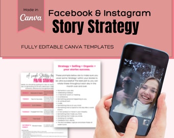 Gids met ideeën voor Instagram Stories | Strategieplan voor sociale media | Content voor Facebook en Instagram (digitale download)
