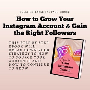 Instagram Growth Strategy. Social Media Workbook. How to gain followers on social media. How to grow your Instagram. Grow my Instagram