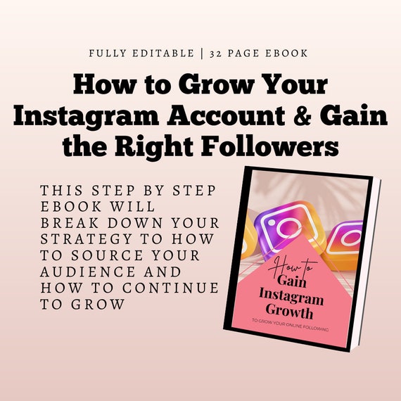 Instagram Growth Strategy Workbook: Social Media Planner (Digital Download)