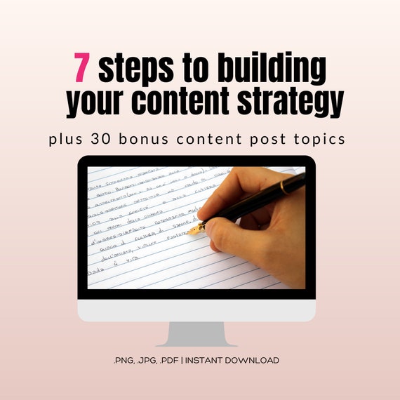7-Step Content Strategy Guide | Brand Voice & Messaging Template | Canva Content Mastery Plan (Digital Download)
