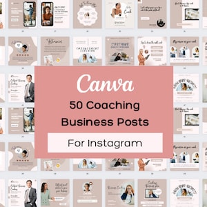 Boho Coaching Instagram Post Templates, Canva Template, Life Coach Instagram Template, Boho Coaching Business, Coach Instagram Post