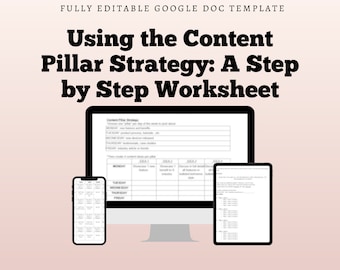 Content Pillar Strategy Guide | Marketing Planning Template | Blog & Social Media Content Plan (Digital Download)