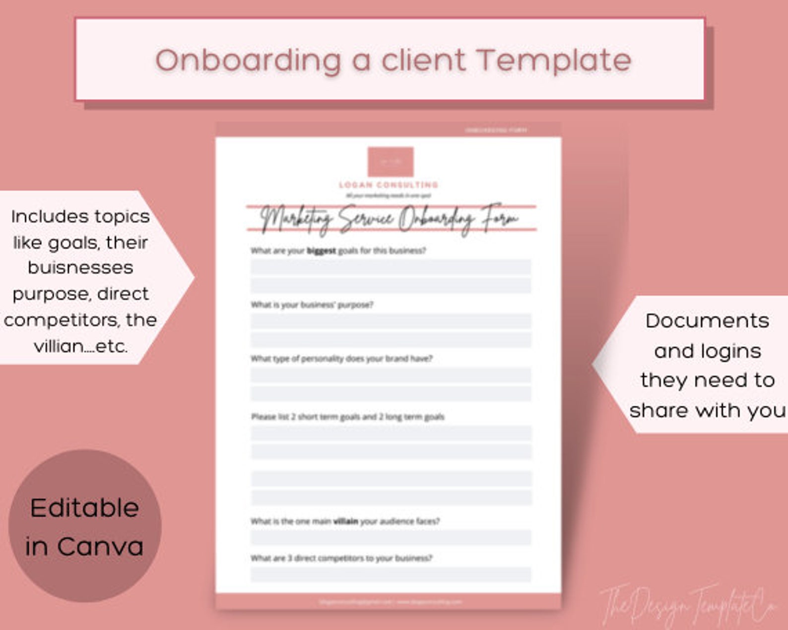Onboarding New Client Form Template for Your Marketing Business ...