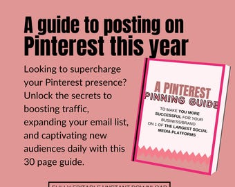 Hoe Pinterest te gebruiken voor je bedrijf | Canva Pinterest Marketing Werkboek | Blogger Planner (Digitale Download)