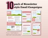Email Newsletter Templates, Editable Campaign Designs (Digital Download)