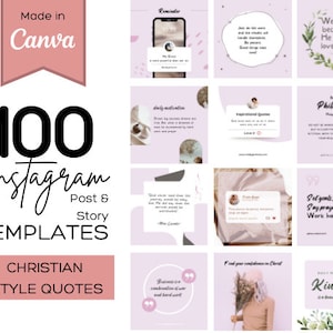 Christian Quote Pack| Editable Quote Templates| Motivational Quote Set| Quotes for Instagram| Instagram Post Quotes| Christian related Quote