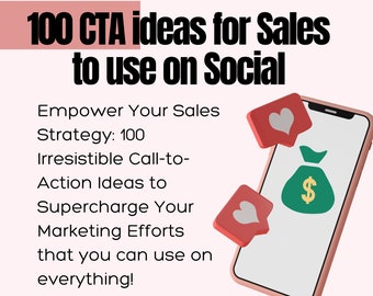 Call-to-action ideeën voor meer verkoop | 100 CTA-voorbeelden | Verkoopflyer voor marketeers (digitale download)