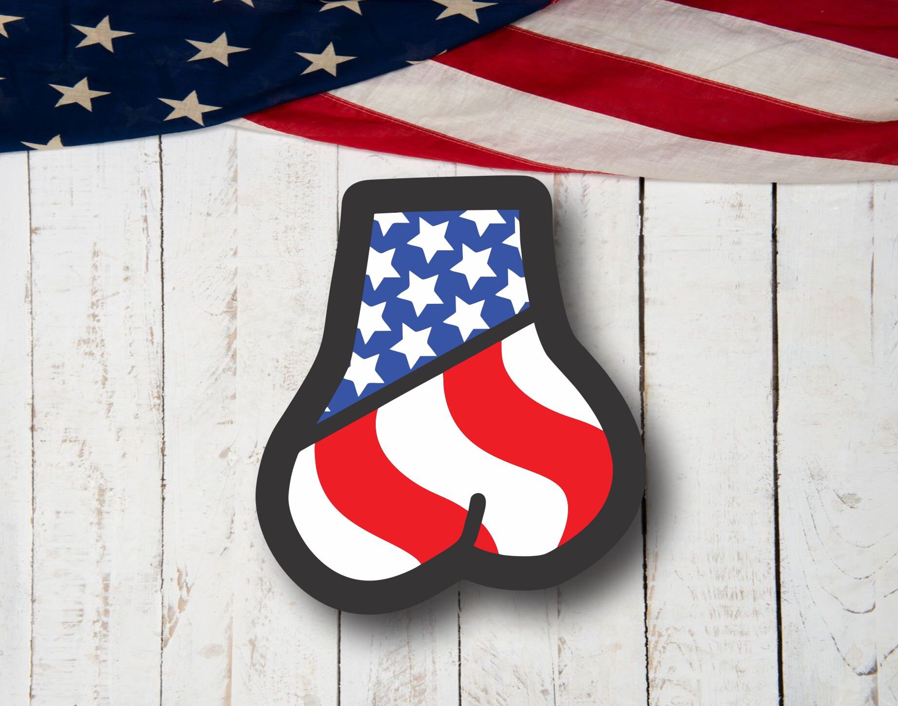 American Balls Nut Sack American Flag Sticker Decal for | Etsy