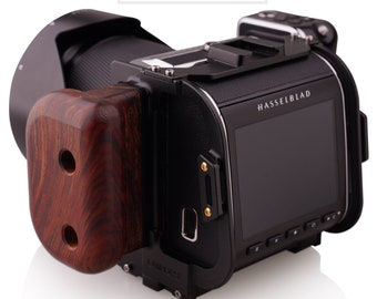 Lanhorse Camera Cage Compatible with Hasselblad 907x and Control Grip, Build-in Rosewood Hand Grip. 2nd Generation.