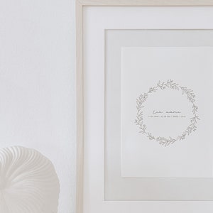 Poster minimalistisch personalisiert | Geburtsdaten | Poster mit Namen | A4