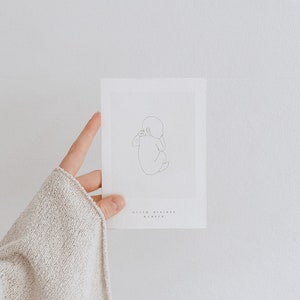 Karte zur Geburt A6 | minimalistisch | Glückwunschkarte - hallo kleines Wunder