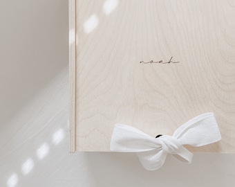 Caja de recuerdo de bebé personalizada, regalo de nacimiento, caja de recuerdos de bebé, caja de madera personalizada, caja de regalo de bebé