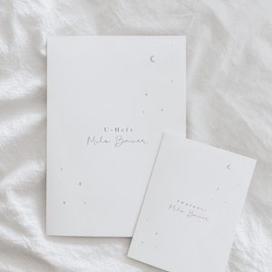 U- Heft und Impfpass Hülle personalisierbar | Junge | Mädchen Schutzhülle mit Namen | Geschenkidee Schwangerschaft, Geburt, Babyparty