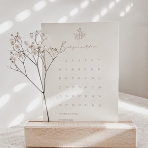 Baby Countdown | minmalist | A6