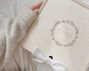 Personalized baby keepsake box, birth gift, baby memory box, personalized wooden box, baby gift box