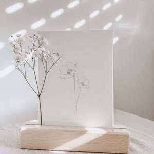 Postkarte | minimalistische Blume | Grußkarte | Postkarte | Geschenkkarte | Kunstdruck | DIN A6 | Motivation