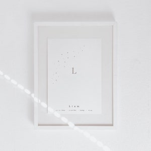 Geburtsposter personalisiert | minimalistisch | A4