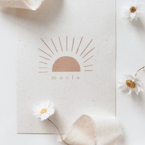 Geburtskarte | Babykarte | personalisierbar | minimalistisch | Karte zur Geburt |