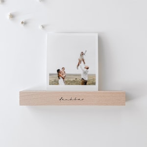 Kartenhalter aus Holz mit Gravur Fotohalter | dankbar