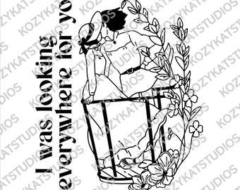 Das wandelnde Schloss, Howl & Sophie, EPS, SVG, PNG digitaler Download