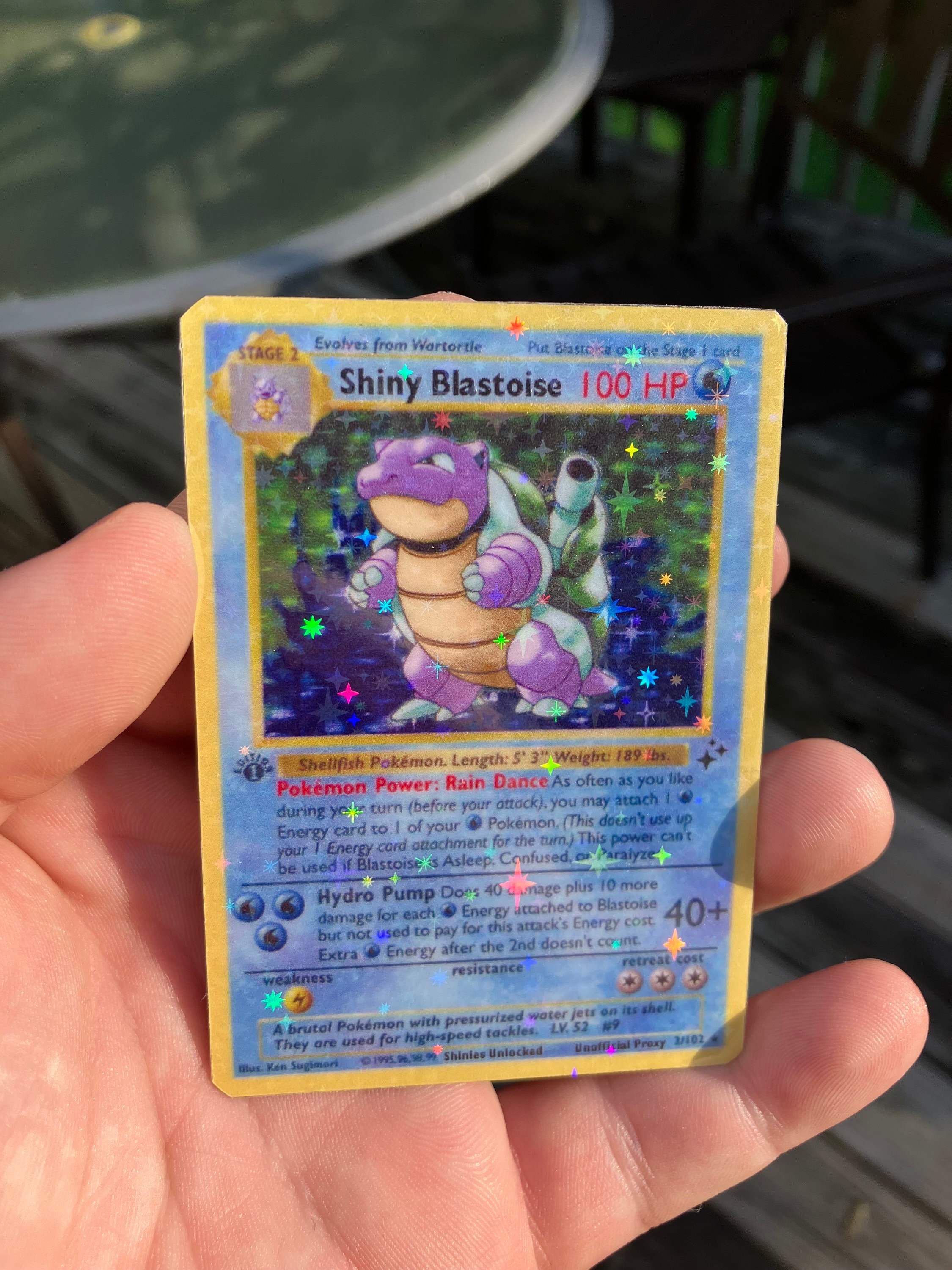 Shiny Blastoise Custom Metal Proxy Etsy