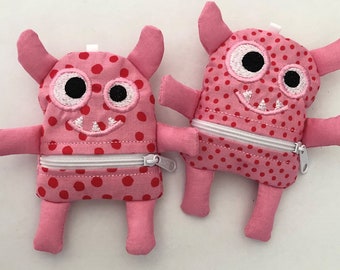 Sorgenfresser rosa/pink Schlüsselanhänger Taschenbaumler Kummerschlucker Sorgenmonster Einschulung