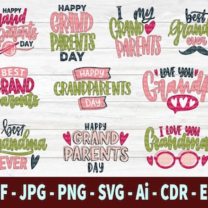 Abuelos Día svg Bundle, Abuelo svg, Abuelos svg, Labios, Abuela svg, Abuelos svg, sublimación, cricut svg
