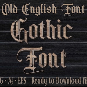 Alfabeto GÓTICO SVG, Fuente inglesa antigua SVG, Blackletter svg, Gothic Script svg, sello de cera svg, clipart, png, pdf, vector eps archivos cortados cricut