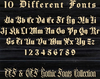 Paquete de fuente gótica, fuente inglesa antigua, fuente de caligrafía, fuente digital, fuente manuscrita, paquete de fuentes de boda, fuente para cricut