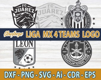 Liga MX Futbol Mexicano, Fc Juarez, Chivas, Leon Fc, Mazatlan Fc - GLOWFORGE Files, Glowforge svg, SVG, laser cut files, glowforge svg files