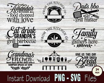 Farmhouse Kitchen Svg Bundle, FUNNY KITCHEN SVG, Kitchen Svg, Family Svg, Kitchen Cut Files, Quotes Svg, Funny,Positive, Svg,Png, Cut Files