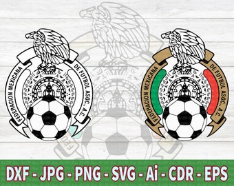 Mexican Team Shield - Liga Mx Escudo - Escudo FeMexFut - Federacion Mexicana de Futbol - Mexican Soccer Shield - Liga Mx Car Decal