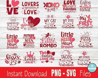 Valentine shirt svg bundle - Valentines Day Shirt - SVG Valentines day - funny sayings svg - Valentine Cut Files - Silhouette Cricut  Files