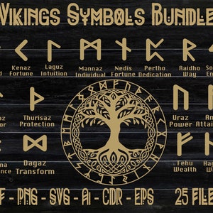 Rune vichinghe SVG, file di taglio Rune SVG, Vegvisir svg, simbolo vichingo svg, NORDIC svg, rune celtiche svg, simboli e significati vichinghi, rune norrene