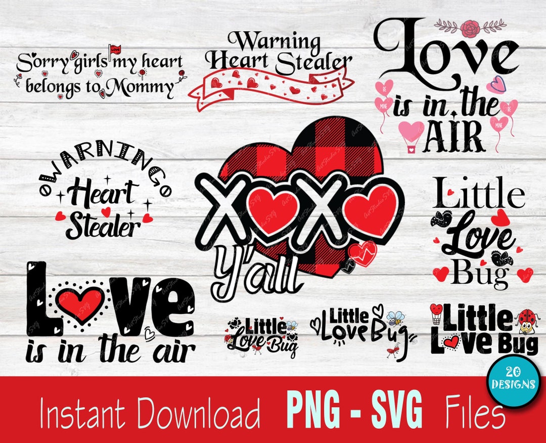Valentine SVG Bundle - Valentines Day Shirt - SVG Valentines Day - LOVE ...