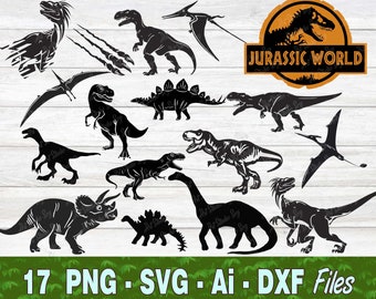 Dinosaur SVG Bundle, Dinosaur Silhouette, T-Rex Svg, Svg Files For CRICUT, Jurassic World svg, Instant Download Svg Files
