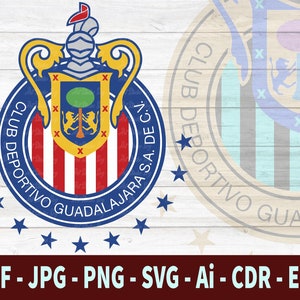 Chivas de Guadalajara Club Deportivo Guadalajara SVG Futbol Club CHIVAS - Layered for Cricut & Silhouette png pdf eps dxf svg jpg - 12 Stars
