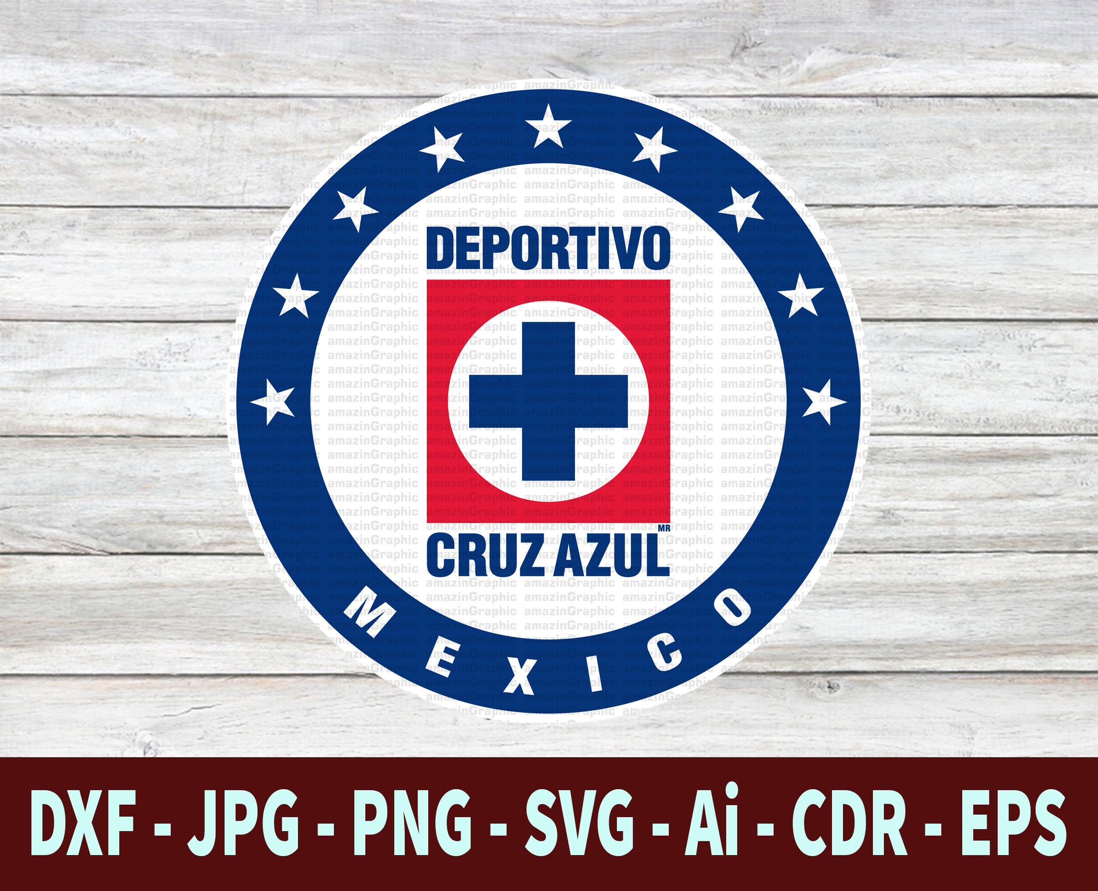 Club Deportivo Cruz Azul SVG Futbol Club Logo 2021 Layered for Cricut Silhouette Png Pdf Eps Dxf Svg Jpg Instant Download 9 Stars Etsy