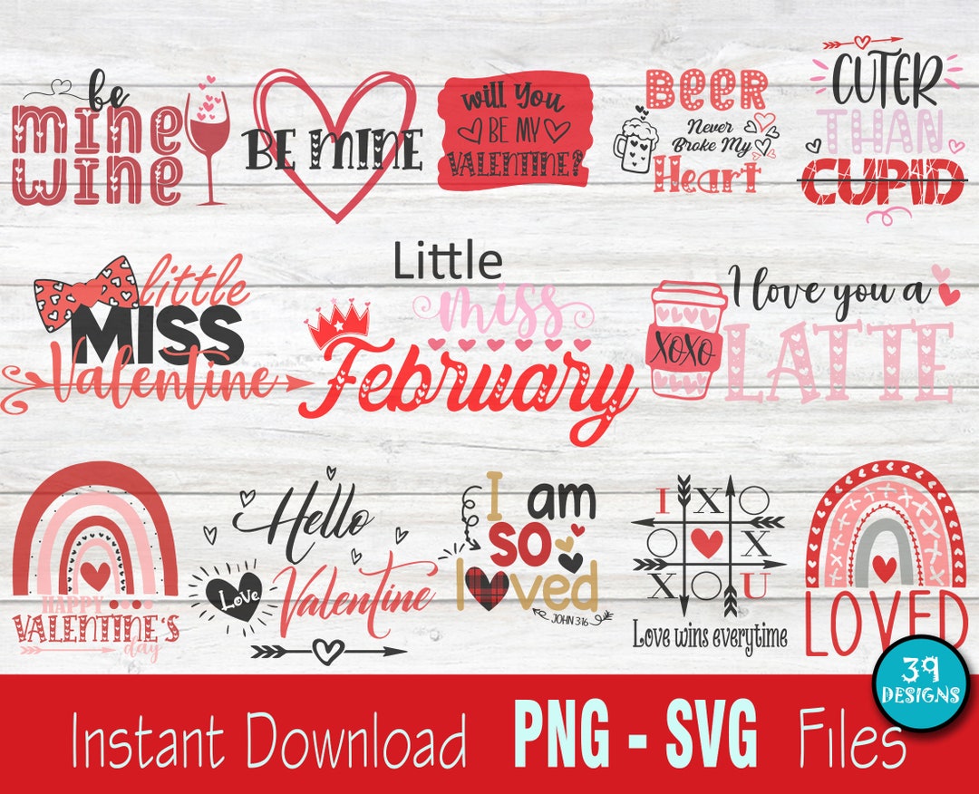 Valentines Bundle - Valentines Day SVG BUNDLE - SVG Valentines Day ...