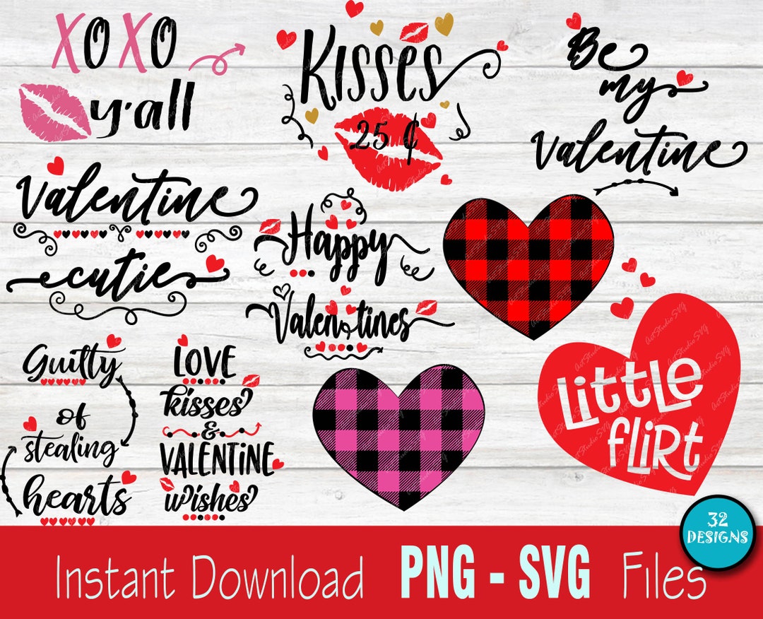 Valentine Svg Bundle - Valentines Day SVG Bundle - SVG Valentines Day ...