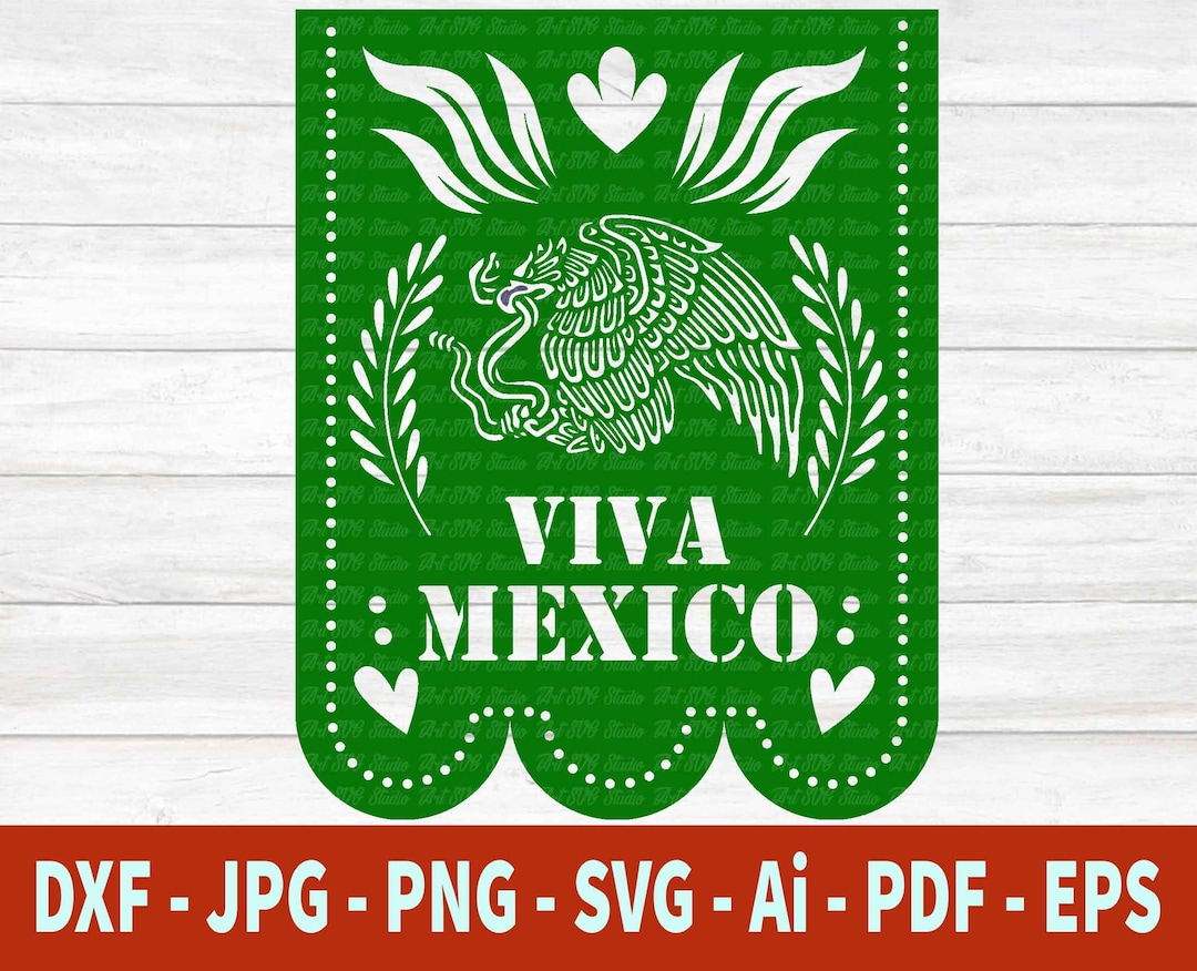 PAPEL PICADO SVG, Viva Mexico Svg, Papel Picado Svg Bundle, Fiesta ...