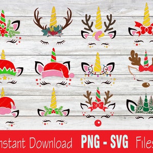 Unicorn Svg, Christmas Unicorn Svg Bundle, Cricut Christmas Svg, Christmas Svg Bundle, Christmas Unicorn Svg, Xmas Unicorn Svg