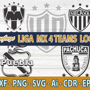 Liga MX Futbol Mexicano, Monterrey, Necaxa, Puebla, Pachuca - GLOWFORGE Files, Glowforge svg, SVG, laser cut files, glowforge svg files