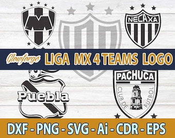 Liga MX Futbol Mexicano, Monterrey, Necaxa, Puebla, Pachuca - GLOWFORGE Files, Glowforge svg, SVG, laser cut files, glowforge svg files