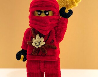 Red Ninja Pipe Cleaner Figure