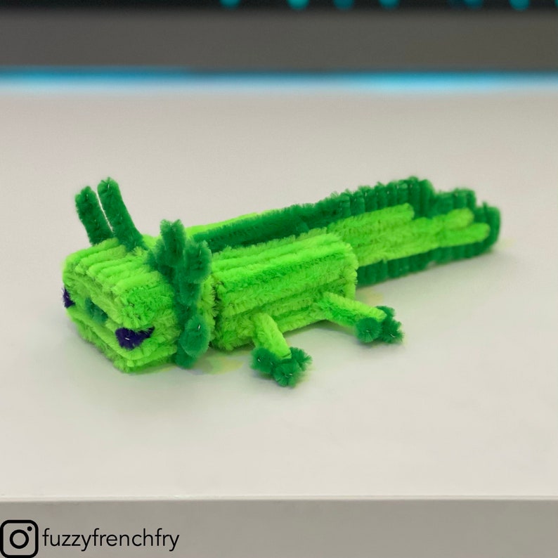 Minecraft Axolotl Pipe Cleaner Figure Etsy